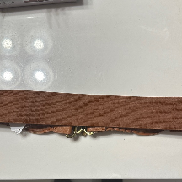 Western Braided Leather Belt with Brass Buckle - Picture 3 of 3